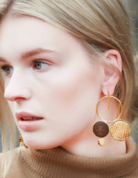 Coconut shell earrings
